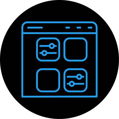 Bir tablet simgesinin vektör illüstrasyonu