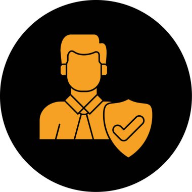 Kalbi olan bir adamın vektör çizimi