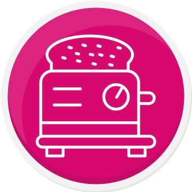 Tost makinesi simgesinin vektör illüstrasyonu