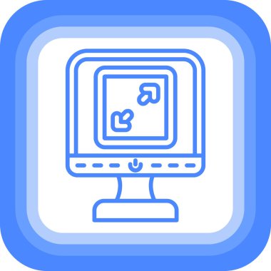 bilgisayar ekranı simgesi. Web için dizüstü bilgisayar vektör simgelerinin özet çizimi