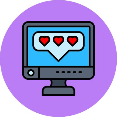 Dizüstü bilgisayar simgesi vektör çizimi