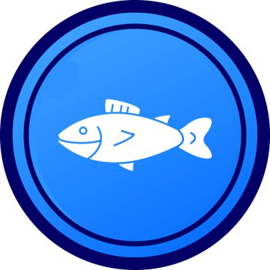 balık simgesi vektör illüstrasyonu