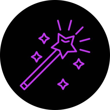 Sihirli çubuk simgesi vektör çizimi