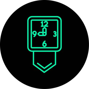 Vektör saat ico, vektör illüstrasyon