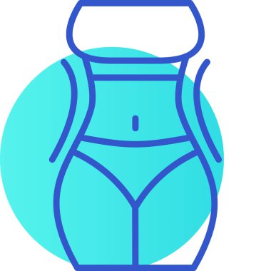 Kadın. Web simgesi basit illüstrasyon