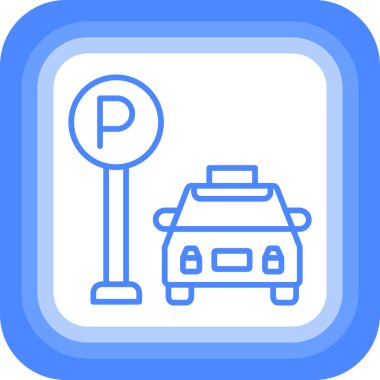 Otomobil simgesi, basit illüstrasyon