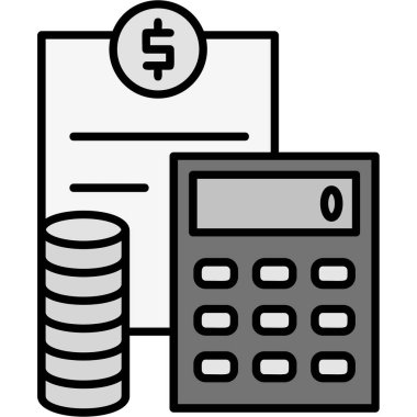 Hesap makinesi. Web simgesi basit illüstrasyon