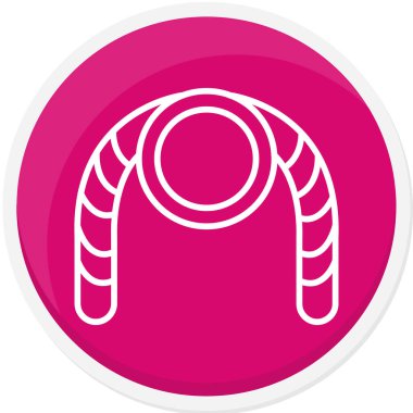 Pembe ve beyaz daire simgesinin gösterimi