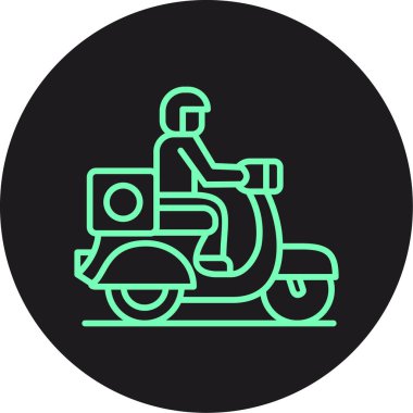 Motorsiklet. Web simgesi basit illüstrasyon