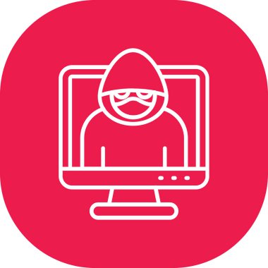 Hacker simgesi, vektör illüstrasyonu