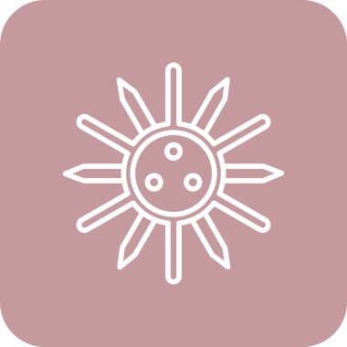 Güneş. Web simgesi basit illüstrasyon