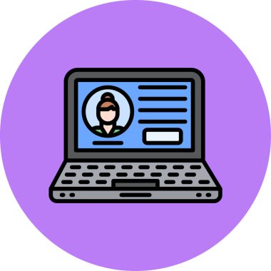 Hacker simgesi vektör illüstrasyonu