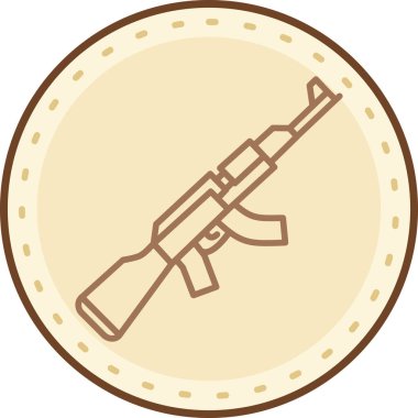 Bir tüfek simgesinin vektör çizimi