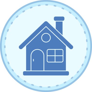 Ev. Web simgesi basit illüstrasyon