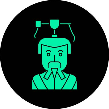 Maskeli bir adamın vektör çizimi