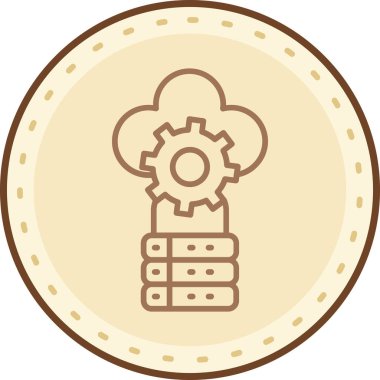 Tek bir dişli simgesinin vektör illüstrasyonu