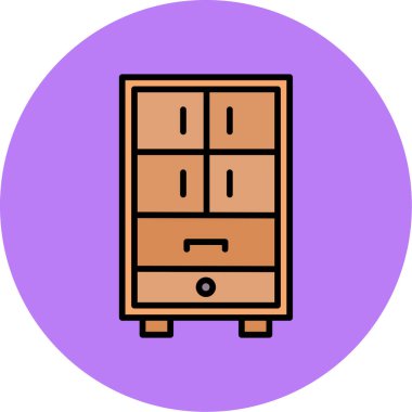 Mobilya. Web simgesi basit illüstrasyon