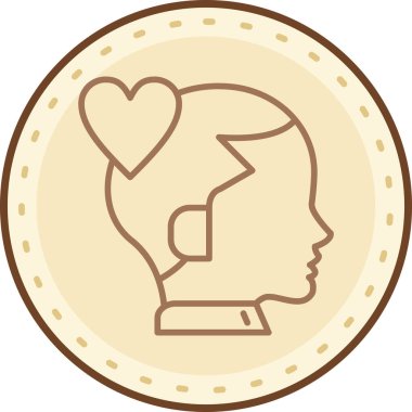 Kalp ikonu vektör illüstrasyonu