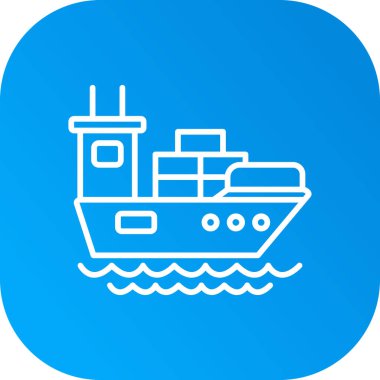 Kargo gemisi simgesinin vektör çizimi