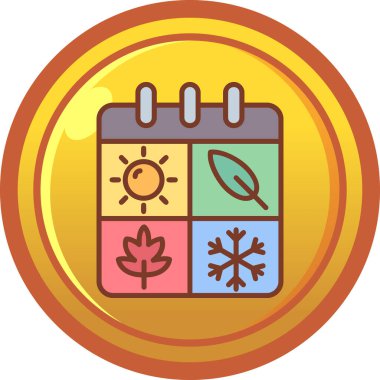 Bir takvim simgesinin vektör illüstrasyonu