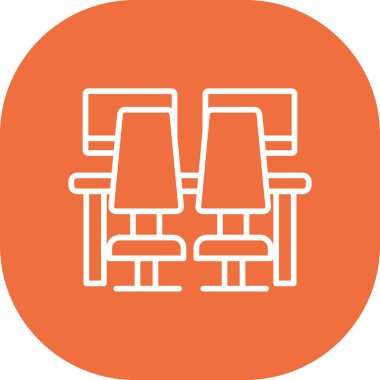 sandalye ikon vektör illüstrasyonu