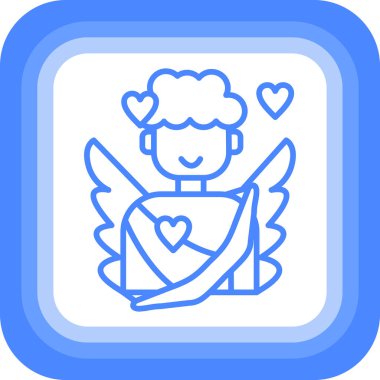 Aşk tanrısı. Web simgesi basit illüstrasyon