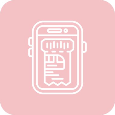 Cep telefonu simgesi, vektör illüstrasyonu