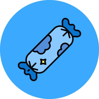 Mavi ve pembe bir ikonun vektör illüstrasyonu