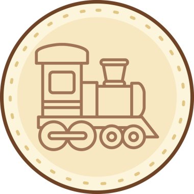 Tren simgesinin vektör illüstrasyonu