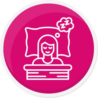 kız uyku simgesi modayla izole edilmiş arkaplan