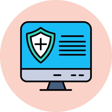 Internet koruma simge vektör çizim