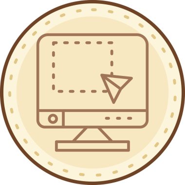 Bilgisayar. Web simgesi basit illüstrasyon