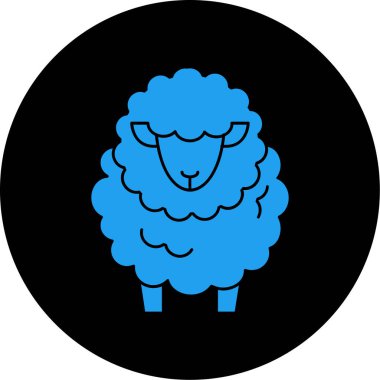 Koyun simgesi, vektör illüstrasyonu basit tasarım