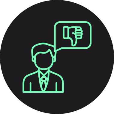 Kabarcığı olan bir adamın vektör çizimi