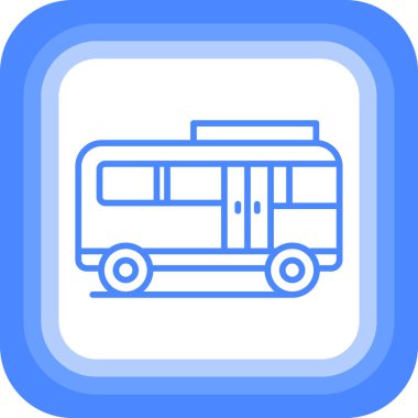 bus simgesi vektör illüstrasyonu