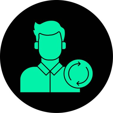 Bir insan simgesinin vektör illüstrasyonu