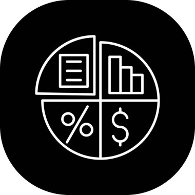 vektör pasta çizelgesi simgesi