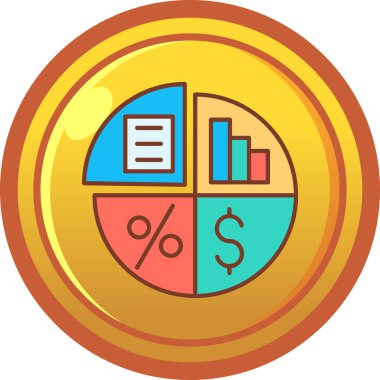 Bozuk para simgesinin vektör illüstrasyonu