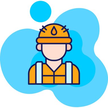 işçi avatar simgesi, basit illüstrasyon