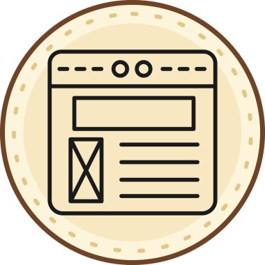 Web tarayıcısı. Web simgesi basit illüstrasyon