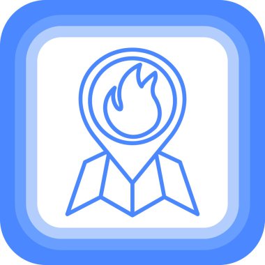 Yanan ikon. Web için basit bir yanma vektör simgesi çizimi