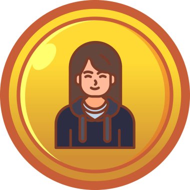 kadın avatar karakter vektör illüstrasyon tasarımı