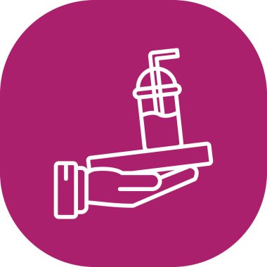 su şişesi simge vektör çizim