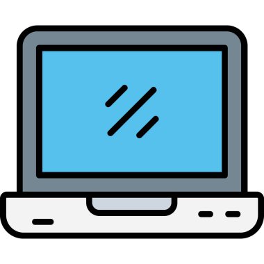laptop ekran vektör simgesi modern basit vektör illüstrasyonu