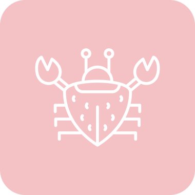 Yengeç simgesinin vektör çizimi