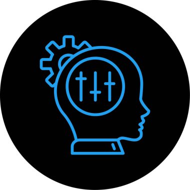 Moda Biçimli Beyin Simgesi İzole Arkaplan