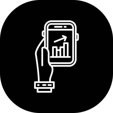 ok simgesi ve vektörlü cep telefonu