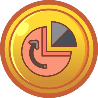 Pasta grafiği vektör simgesi - taslak biçimi