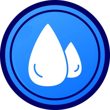 su damlası simgesi, vektör illüstrasyonu