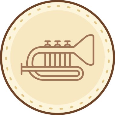 müzik enstrümanı vektör simgesi. Müzik enstrümanının gösterimi